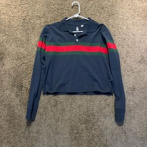 Crop long sleeve shirt